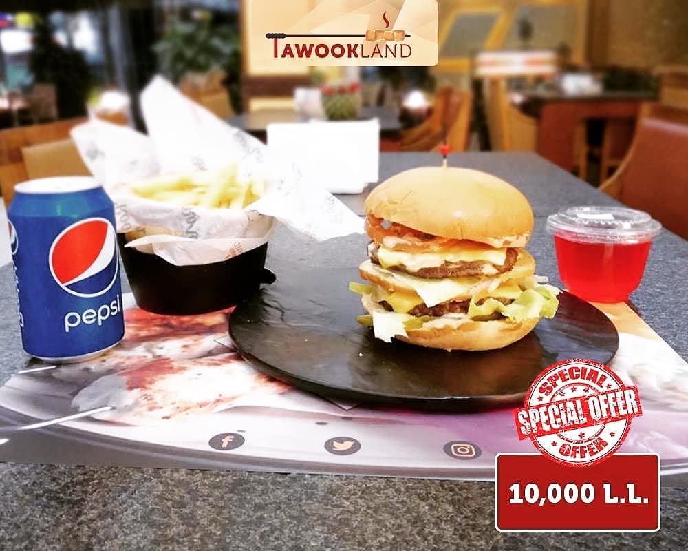 @tawookland -  New Offer‼️ Double Cheese Burger + Fries + Soft Drink +... (Tawookland)