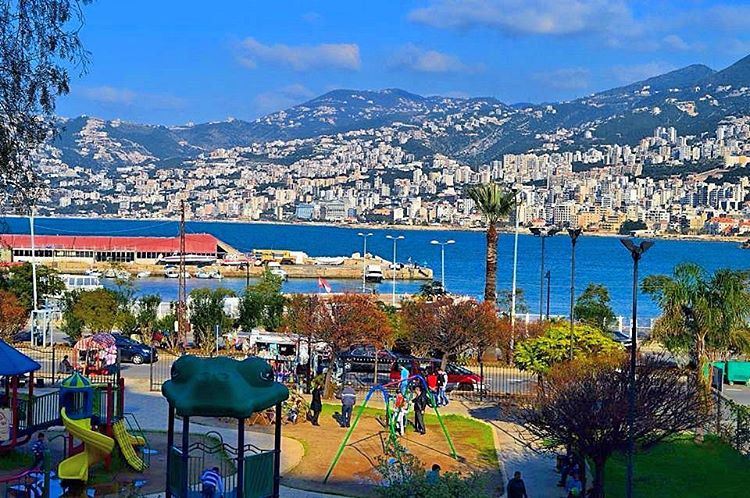  tb  beautiful  jounieh  park  mediterranean  sea jouniehbay  houses ...