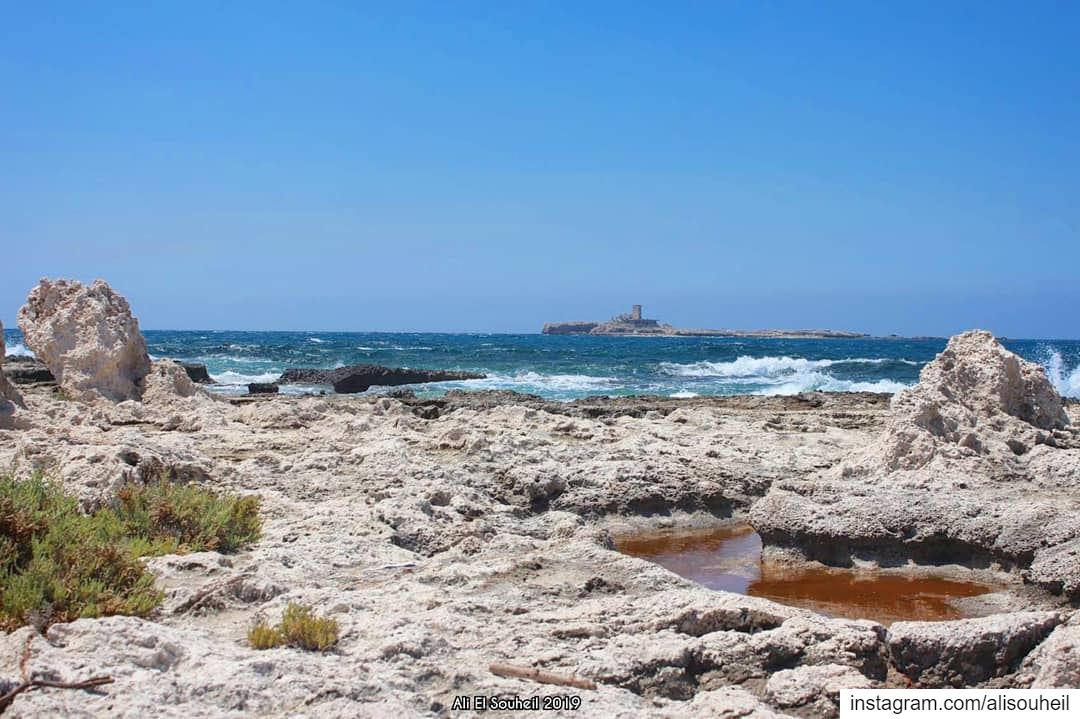  tb  palmisland  tripoli  northlebanon  sea  island  waves  summer  rock ... (Palm Islands- El Mina Lebanon)