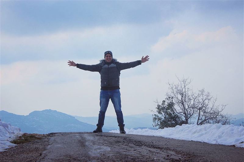  tb  throwback  hardine  winter  snow  me  hiking  northlebanon ... (Hardîne, Liban-Nord, Lebanon)