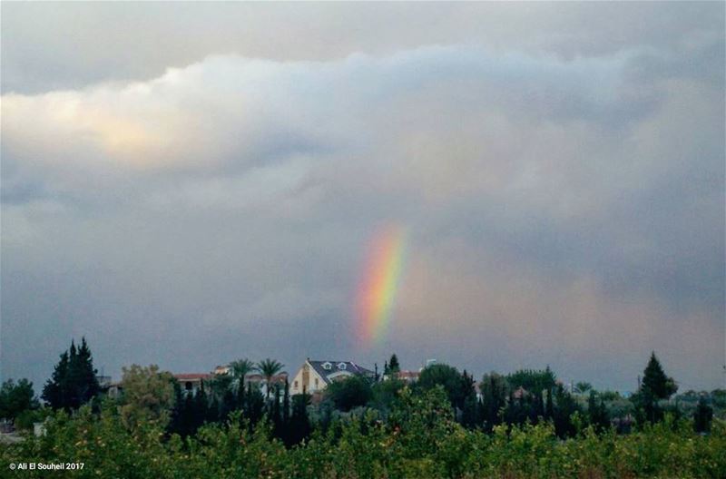  tb  winter  rainbow  southlebanon  clouds  village  sky  lebanon ... (Khorbet L Dweir)