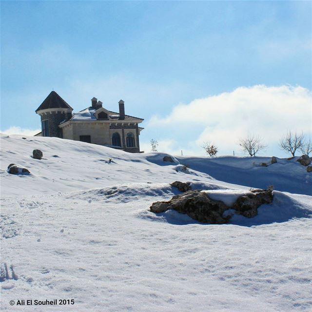  tb  winter  snow  faraya  castle  sky  blue  cold  lebanon  colorful ... (Faraya, Mont-Liban, Lebanon)