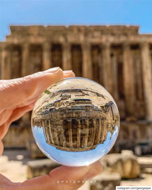 Temple of Bacchus in a ball • Baalbek Lebanon 🇱🇧........ (Baalbek , Roman Temple , Lebanon)