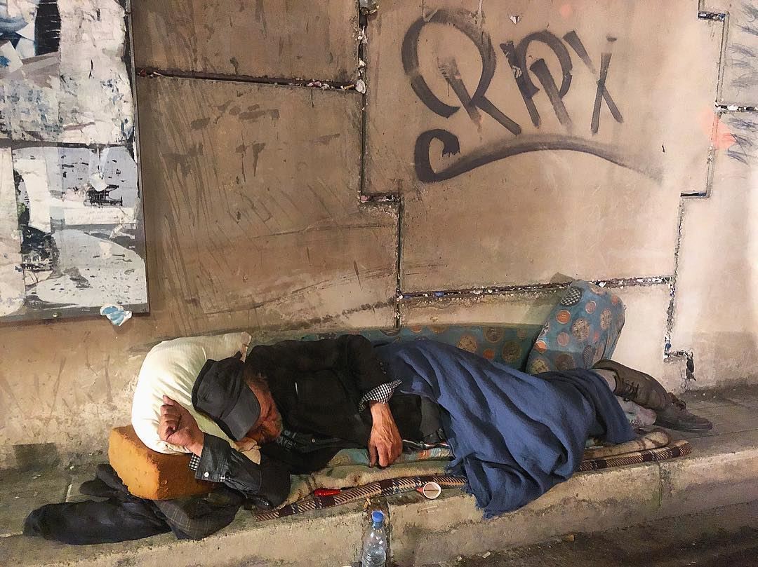 Thank GOD for every little thing you have..  SDF  homeless  beirut ... (Beirut, Lebanon)