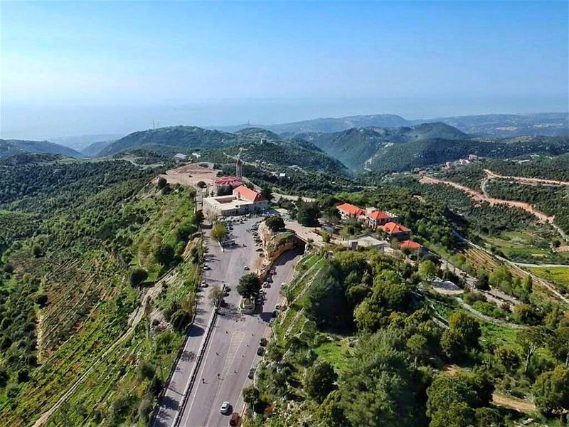 That peaceful place 🙏🏻❤️  dronegear  natgeo  dronephotography ... (Mazar Saint Charbel-Annaya)