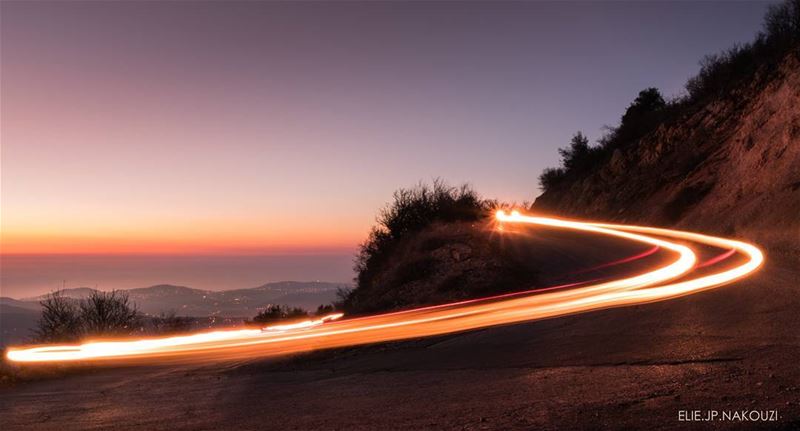 That's how my lens see the sunset .My magical escaping sun ...  nikon ... (Arz el Shouf (Barouk))