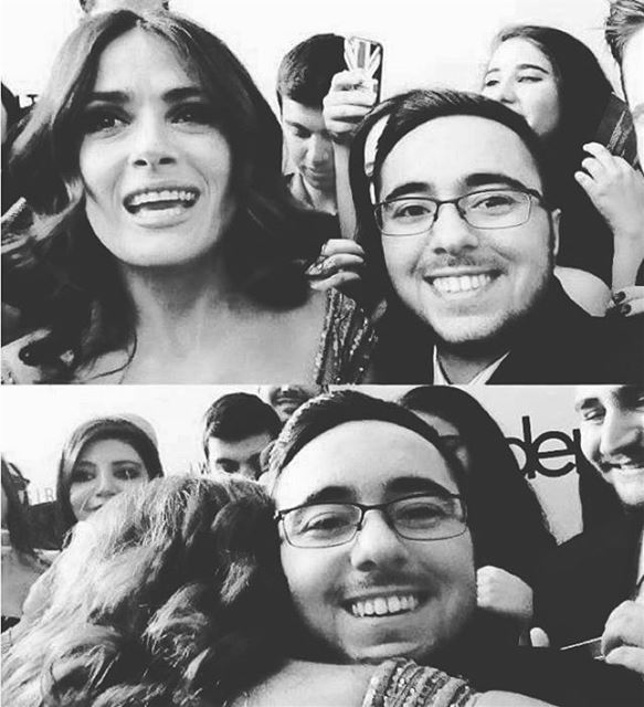 That time when I hugged @salmahayek ⭐️ actually she hugged me!  salmahayek... (Beirut Souks Cinemacity)