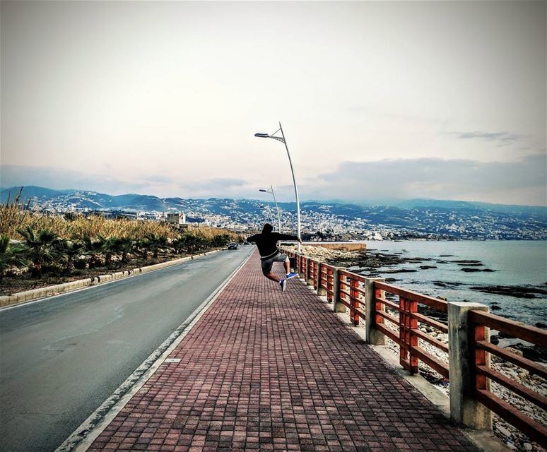 That victory jump 😁  victory  jump  lebanon  lebanoninapicture ... (Amchitt, Mont-Liban, Lebanon)