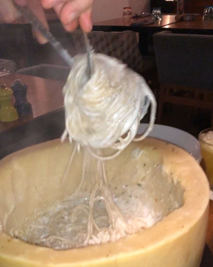  that  was  so  yum  parmesan  wheel  pasta  instafood  foodporn  foodies ... (SUD Restobar)