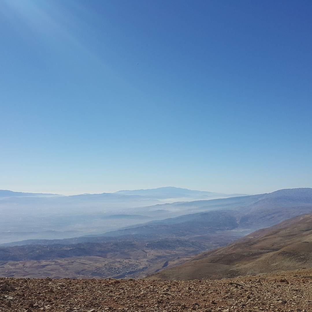 The 101 kms separating two of the highest  tops of the Middle East; Mount...