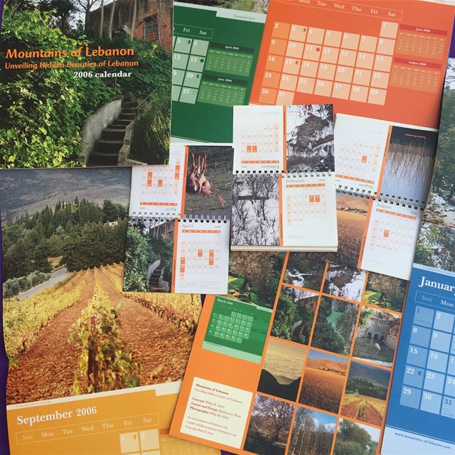 The 2006  mountainsoflebanon calendars, 2nd Edition with two sizes. The...