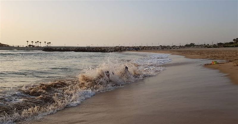 The beach is my happy funny place ⛱️ beachtime  waves  swimwear ... (Lebanon)