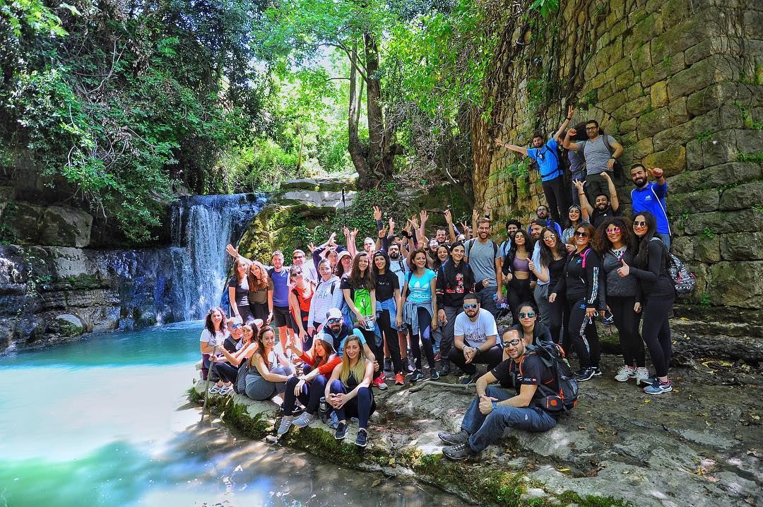 The beasts😼..... lake  waterfalls  group  hikers  hikerlife ... (El-Mukhtarah, Mont-Liban, Lebanon)