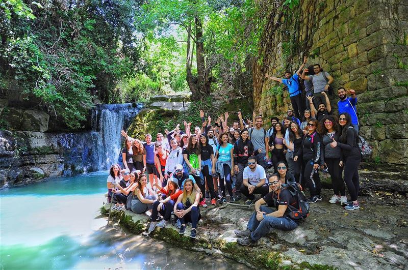 The beasts😼..... lake  waterfalls  group  hikers  hikerlife ... (El-Mukhtarah, Mont-Liban, Lebanon)