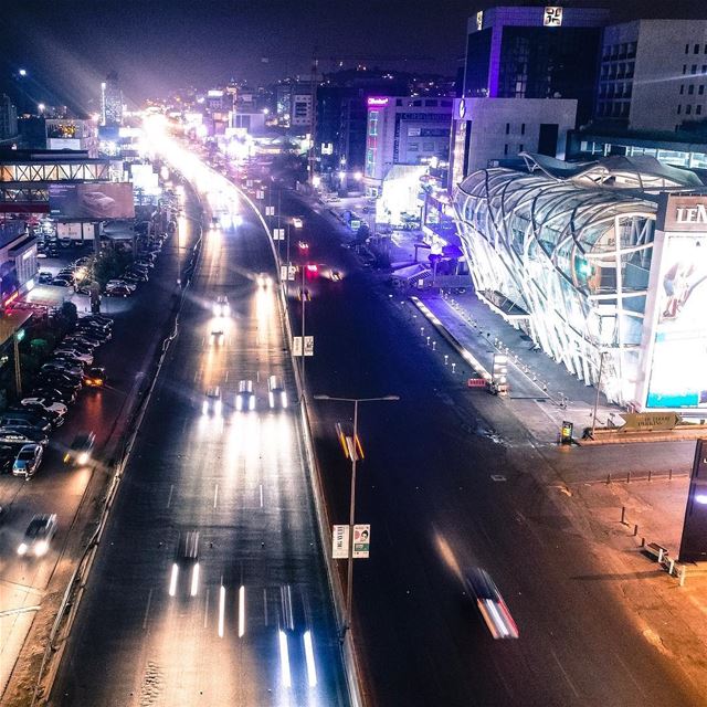 The beautiful street lights of DbayehDrone: DJI Phantom 4 Pro+Height: 75... (Dbayeh, Mont-Liban, Lebanon)