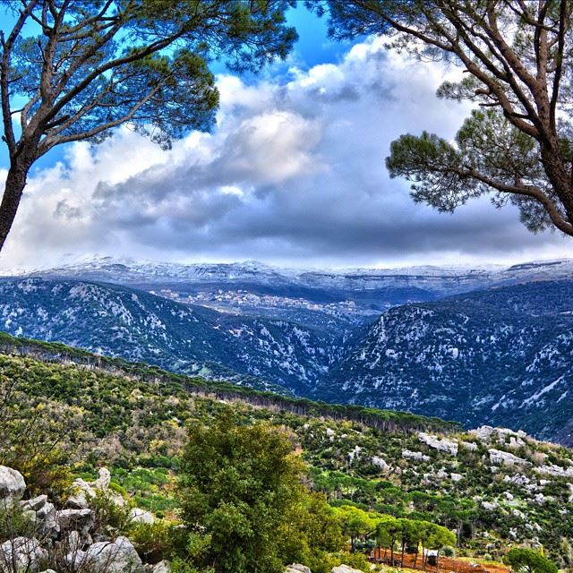 The beauty of the huge mother nature from Mtein Village, Lebanon HDR...