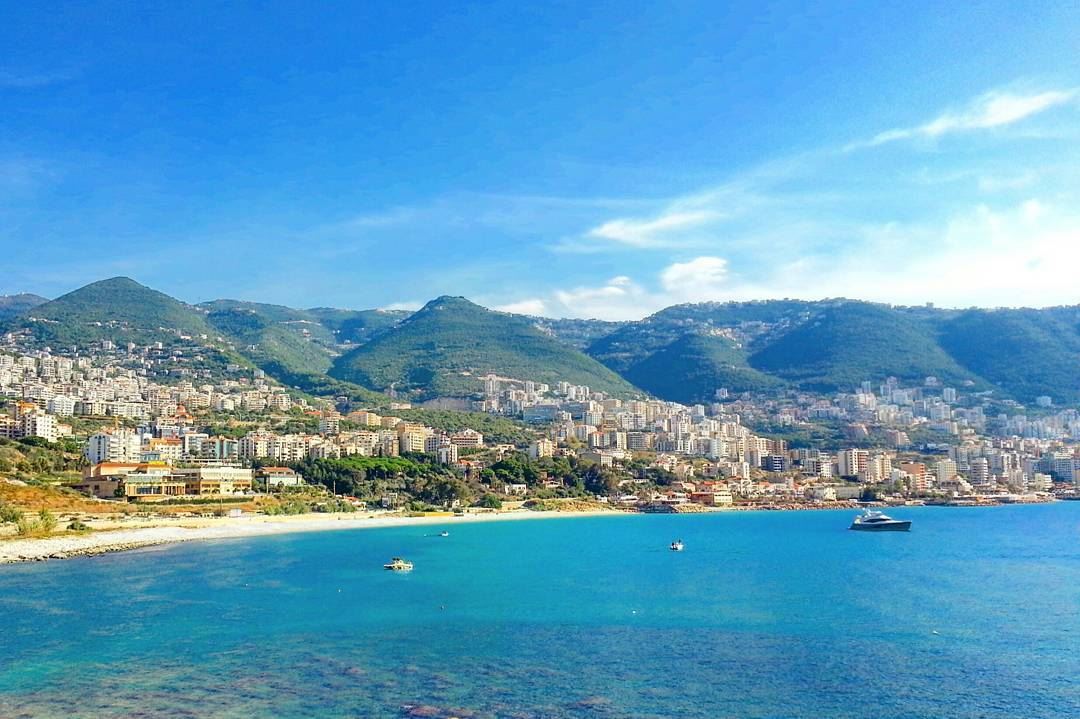 The best coasts are Mediterranean ones.  sky  sea  boat  sail  turquoise ... (جونية - Jounieh)