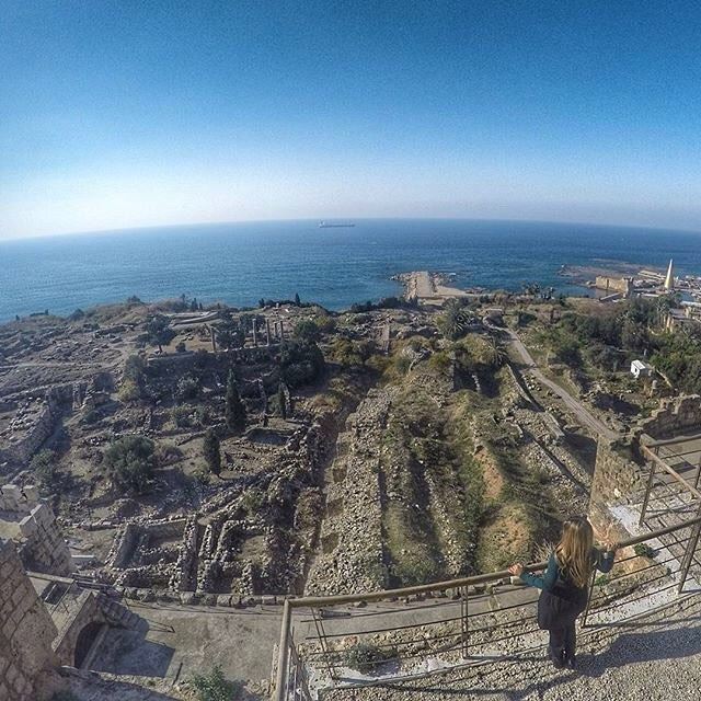 The best spot to view the ancient byblos ruins and the beautiful Mediterranean Sea.. livelovebyblos by @thejetsetterdiaries