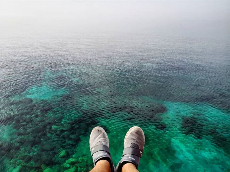 The Best View Is From The Top 😍😎 CristalClearWater  Sea  RasElBayada ... (Bayadah, Al Janub, Lebanon)