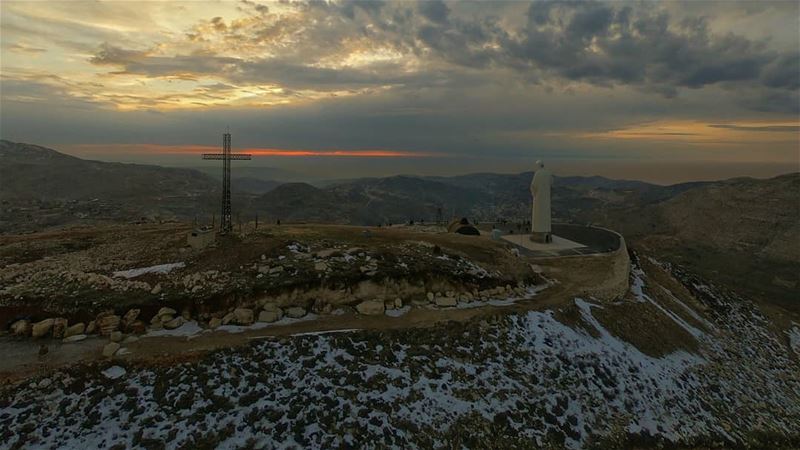 The best way to end your week and start another one.Drone shot showing... (Mar Charbel Church)