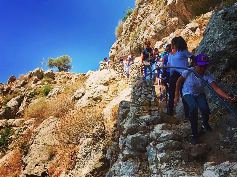 The best way to get a child outside is to go with them!............ (Wadi Qannubin, Liban-Nord, Lebanon)