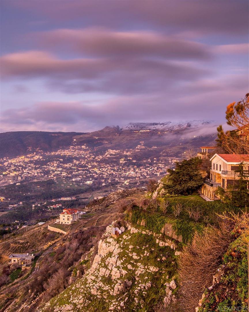 The blue hour! Beautiful mountain of Knaisseh and hammena / Falougha... (Sawfar, Mont-Liban, Lebanon)