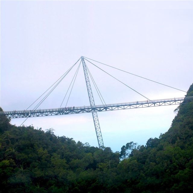 The bridge, had the funniest story there: that couple I told u about in... (Langkawi Sky Bridge)