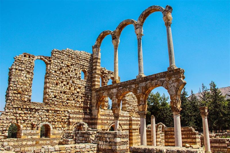 The city of Anjar was founded by the Umayyad Caliph Walid I at the... (`Anjar, Béqaa, Lebanon)