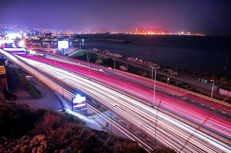 The city that never sleeps...... saturday night dbayeh... (Waterfront City)