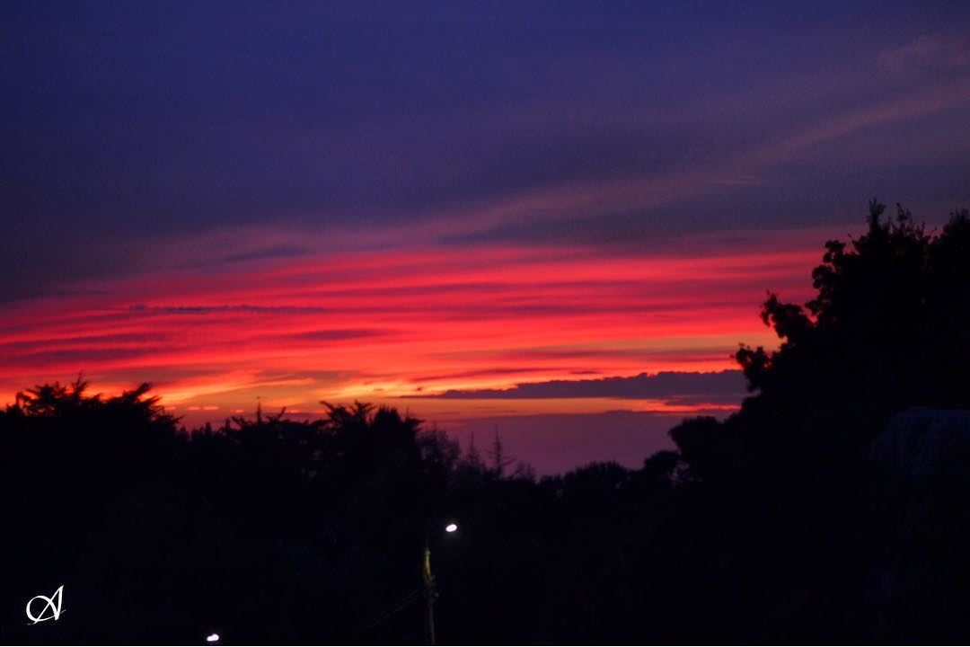 The colors of sunset sunset  clouds  sky  colors  ptk_lebanon  lebanon ... (Rayfun, Mont-Liban, Lebanon)