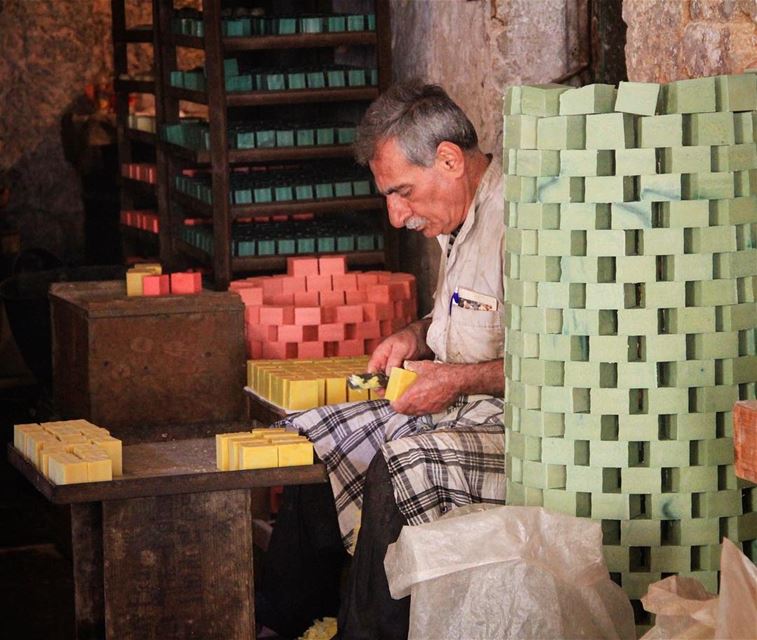 The dedicated Mahmoud Sharkass in the nearly 1000 years old workshop. 3/3... (Tripoli, Lebanon)