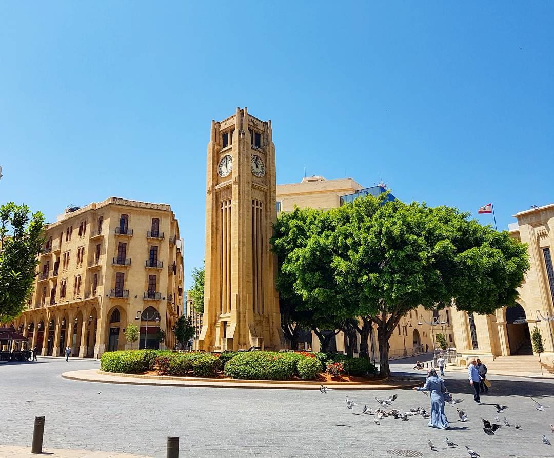 The downtown area of Beirut around Parliament of Lebanon, famously known... (Place De L'etoile Downtown Beirut)