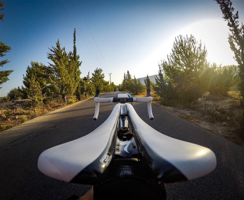 “The early morning has gold in its mouth.”🌄🚵☀️ cycling  cycle  cyclist ... (Botmeh El Shouf)