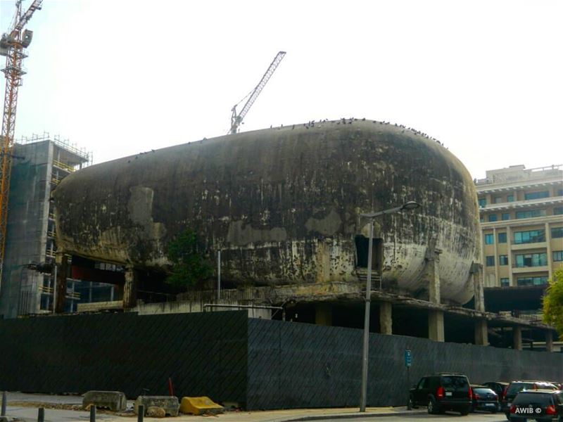 The egg, the oval shaped movie theatre which was a part of a commercial...