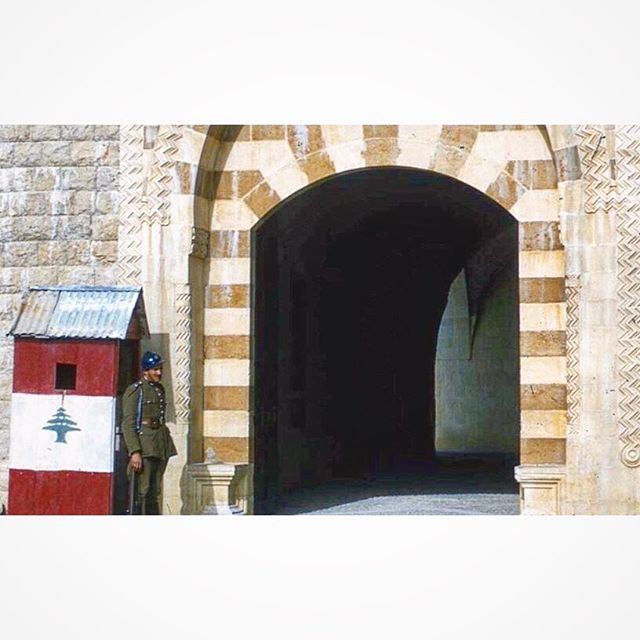 The Entrance of  Beiteddine Palace in 1960 .