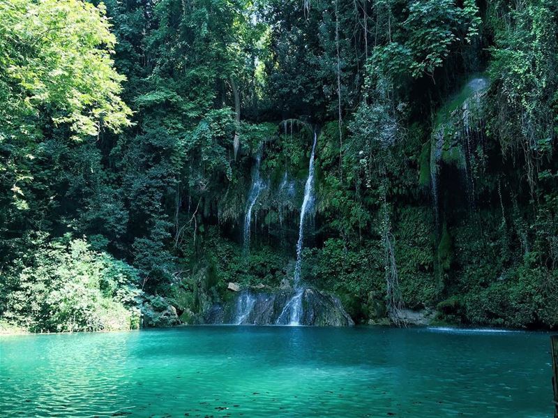 The epic blue water of Baakline... (شلالات الزرقاء -بعقلين)