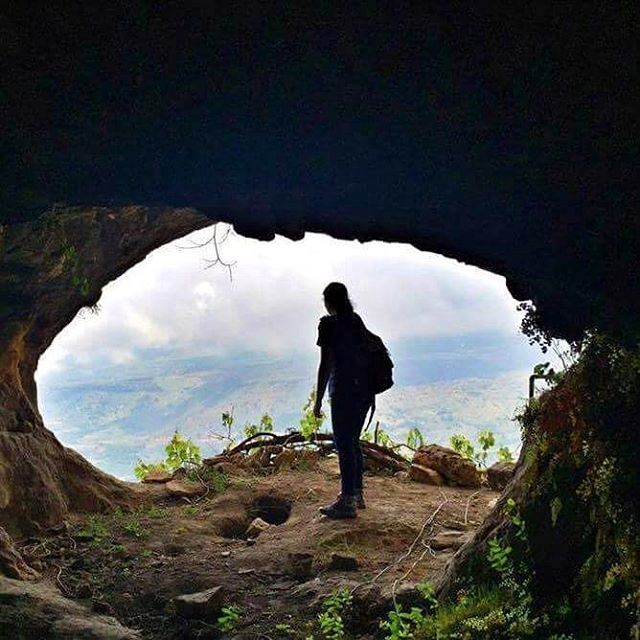 The eye of the cave 👁 cuphalffullwithlipton GrandMoment2016... (Akoura, Mont-Liban, Lebanon)
