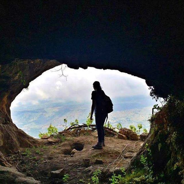 The eye of the cave 👁 cuphalffullwithlipton GrandMoment2016... (Akoura, Mont-Liban, Lebanon)