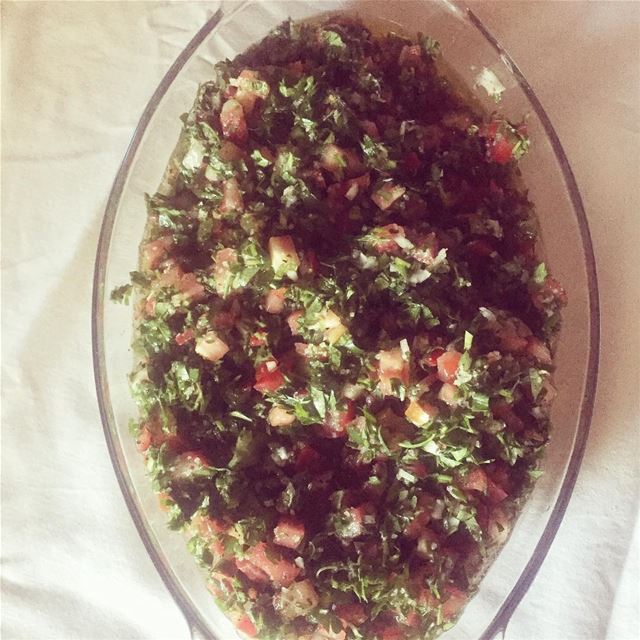 The famous lebanese Tabboulé 😍 . tabbouleh  lebanese  food  foodie ...