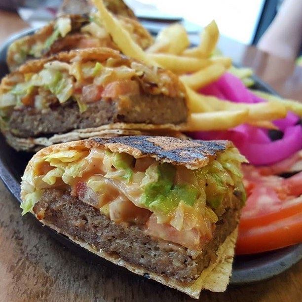 The famous Saj Burger at @tabliyitmassaad 😍😍😍🍴 A must try!  (Tabliyit Massaad)