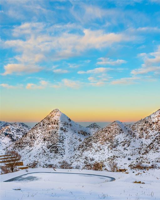 The first seconds of sunrise on Laklouk mountain peaks. Zoom in to see the... (Laklouk)