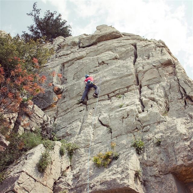 The floor is lava 🧗‍♂️ .... climbing  rockclimbing  lebanon ... (Afqa)