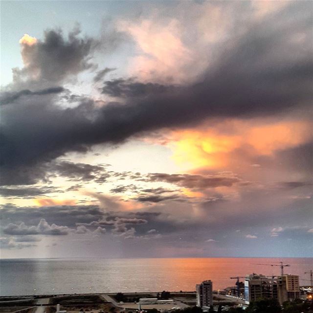 The glow of the sun at  sunrise ! ⛅ from dbayeh - Lebanon...