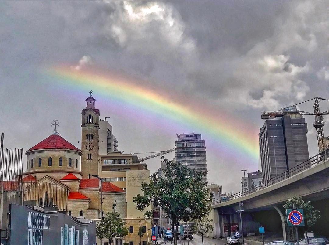 The greater your storm, the brighter your rainbow 🌈 ... (Downtown Beirut)