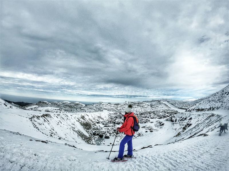 The grind to the top always comes with a reward.  snowshoeing......... (Faraya, Mont-Liban, Lebanon)