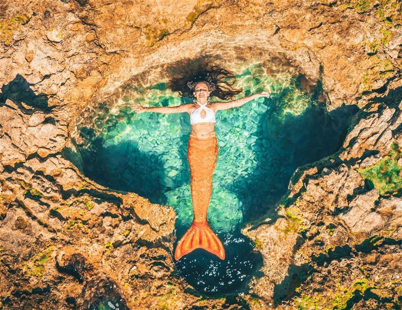 The happy life of a mermaid Photo taken with @djiglobal Phantom 4... (White Beach)