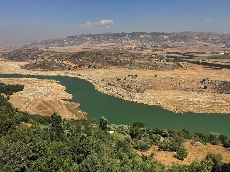 The harder the hike, the better the view 🏞 ... (Lake Qaraoun)