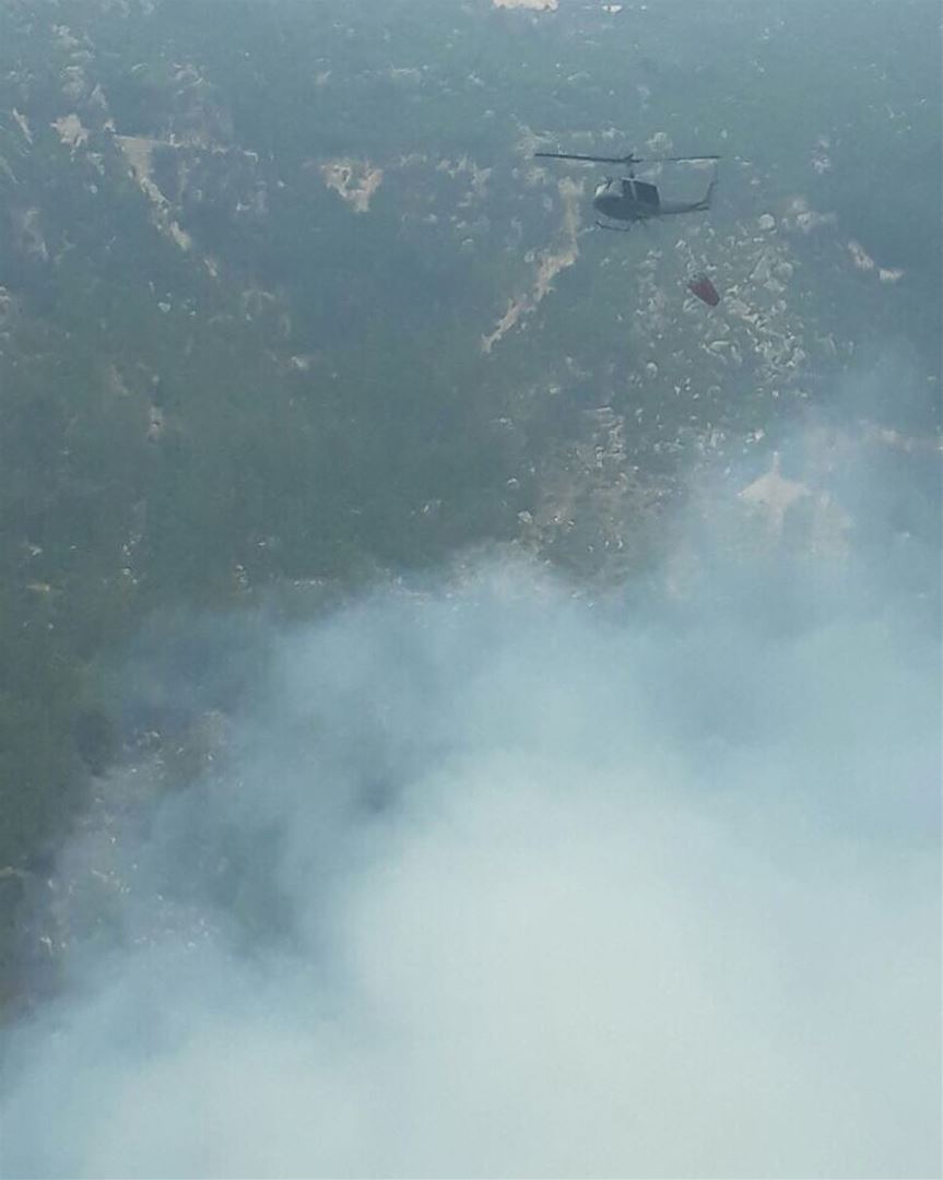 The  Helicopter of the Lebanese Army is actively working on fighting the ...
