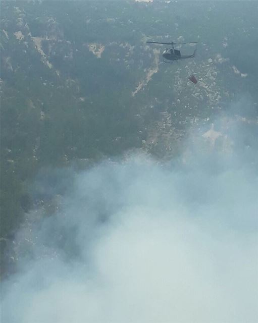 The  Helicopter of the Lebanese Army is actively working on fighting the ...