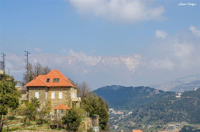 The house facing Mount Sannine...Dhour Shweir  Lebanon @livelovedhourshw